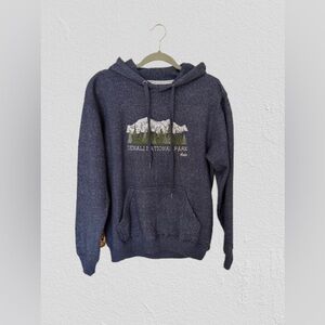 New Denali National Park Hoodie Woman’s Navy Blue Sweatshirt Outdoor, Sz S/M